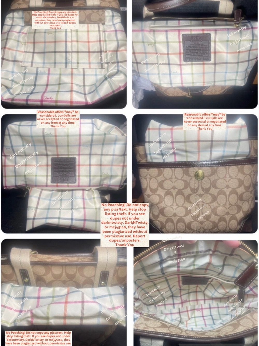 Coach Signature Heritage Stage Coach Carriage Tote FABULOUS - Picture 4 of 16